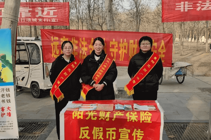 阳光财险项城支公司组织开展“防范非法金融，守护财产安全”宣传活动